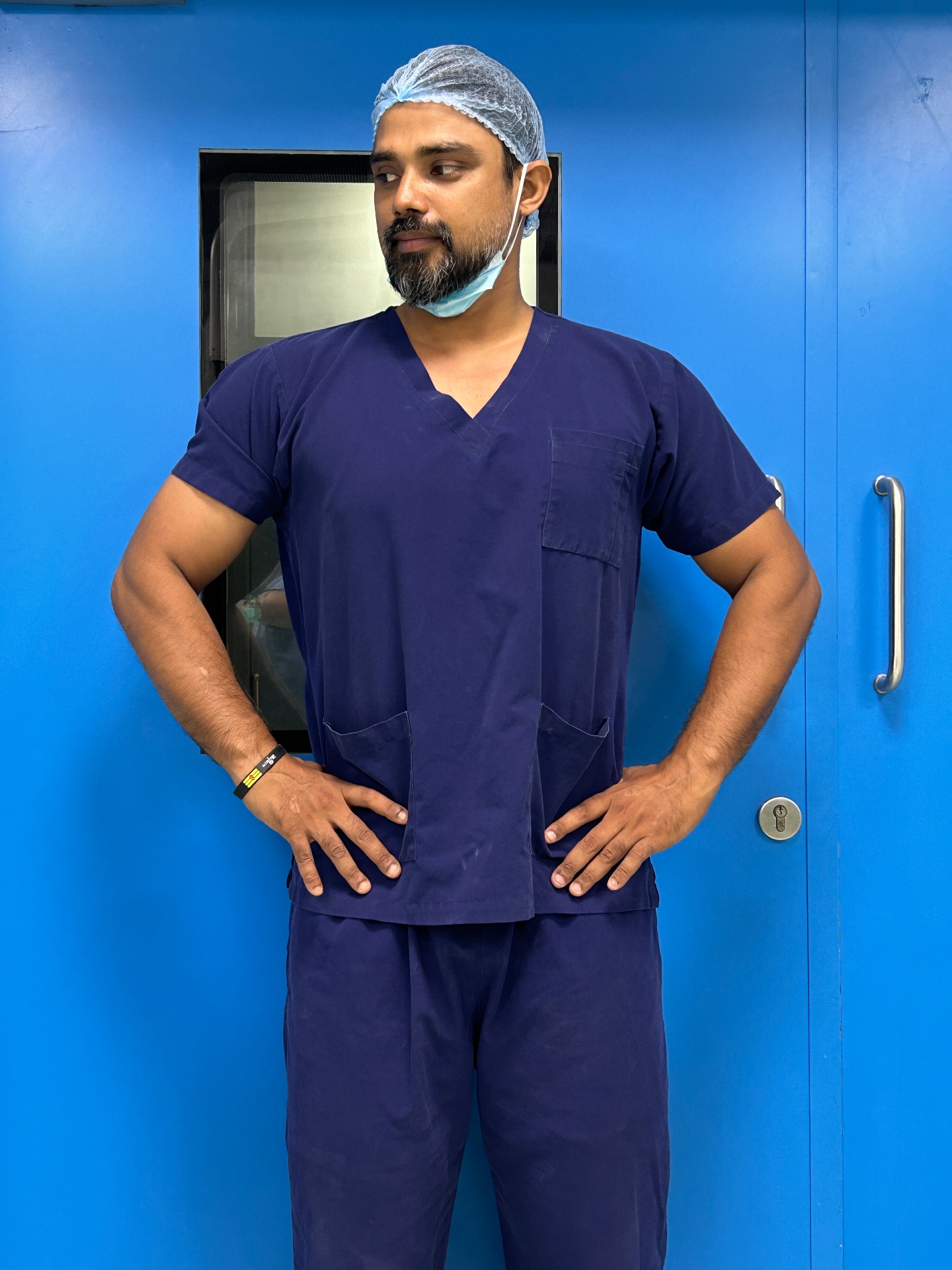 Dr. Narottam Jha in the operating room